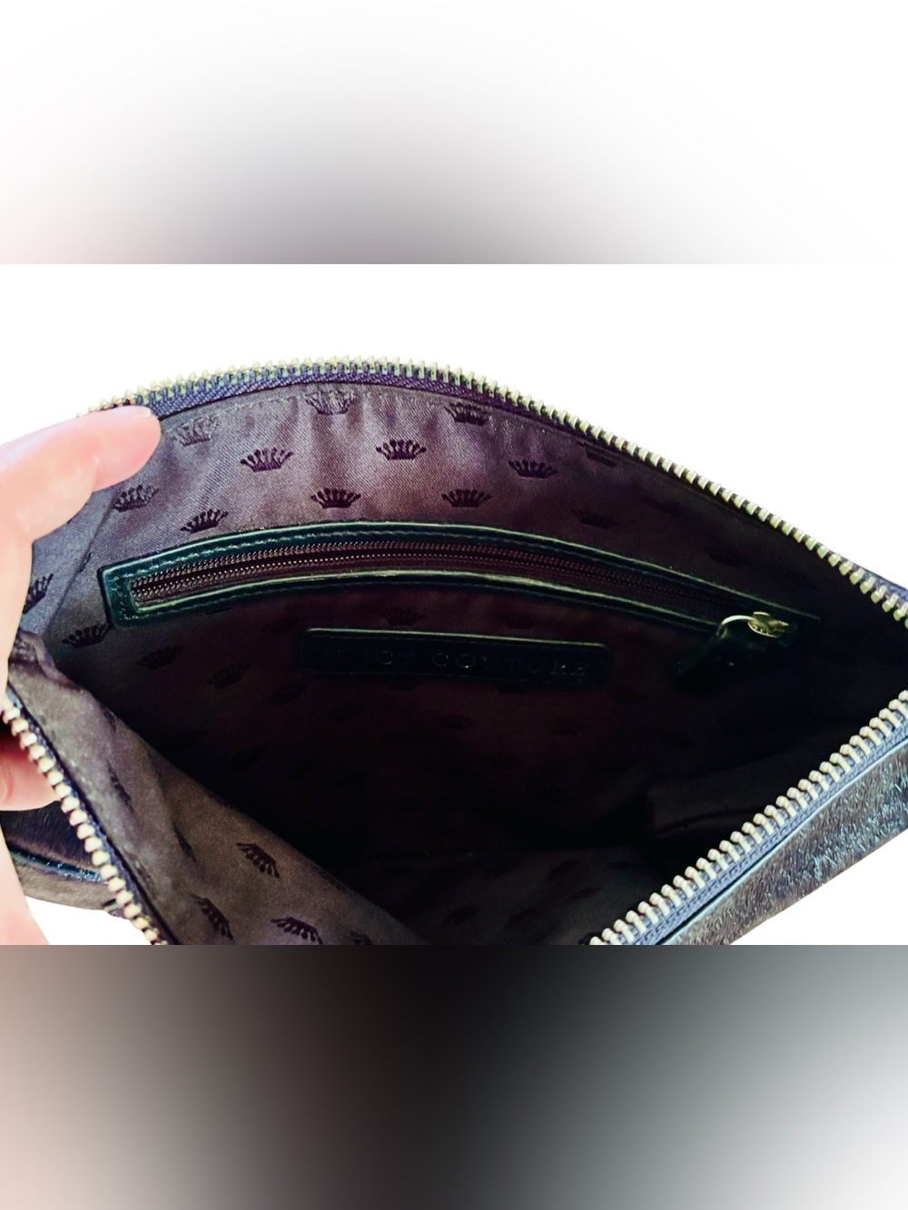 Juicy Couture Black Faux Fur Zip Clutch - Picture 5 of 8
